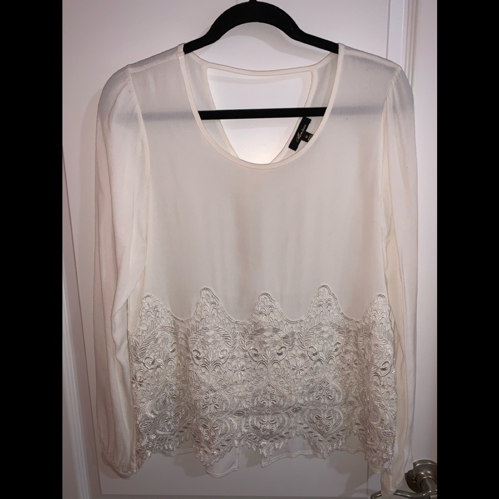 White blouse with embroidery design